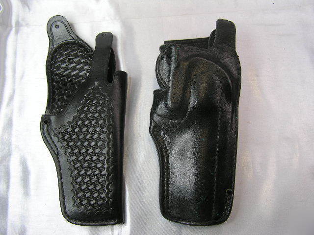 2 leather gun holsters basketweave tex shoemaker 71 k 5