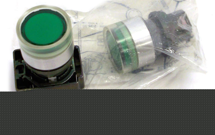 2X allen bradley 800EM-LF3 illuminated grn push button