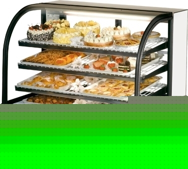 True tcgr-50 refrigerator curved glass bakery case 50