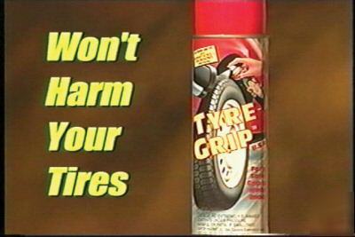 Tyre-grip spray on adhesive for better tire traction