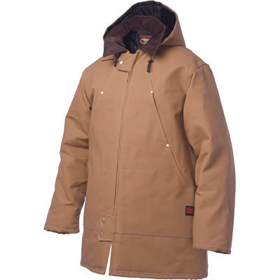 Tough duck hydro parka w hood - medium, brown