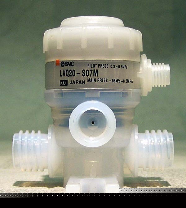Smc 2 port chemical valve viper series manifold 1/4 pfa