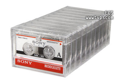 Sony 10MC30 30 minute micro cassette tapes 10 pack