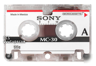 Sony 10MC30 30 minute micro cassette tapes 10 pack