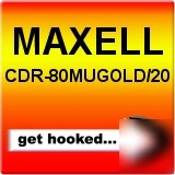 Maxell cdr-80MUGOLD/20 cd r 80 mu gold 20PK slim 32X