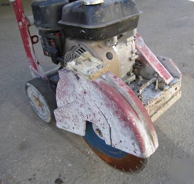 Mk diamond walk behind push concrete gas saw w blade 14