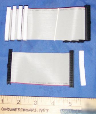 (5) ata 40-pin disk drive hard drive ribbon cable ext.