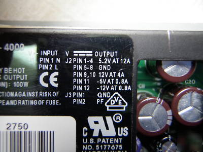Eos VLT100-4000 quad dc 100W mini power supply