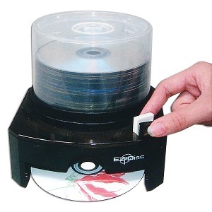 Ez disc cd/dvd disc dispenser holder organizer (black)