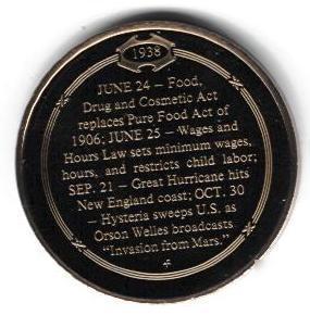 Men on mars invasion scare radio' - bronze medal coin