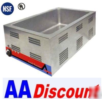 New counter top warmer full size steam table adcraft 