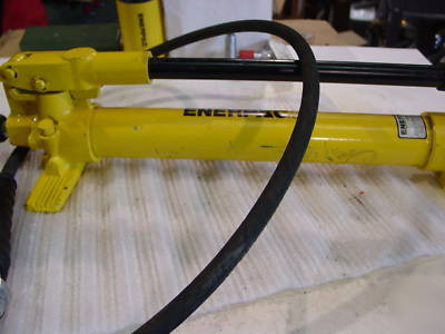 Enerpac p-39 hydraulic hand pump w/6' enerpac hose nice