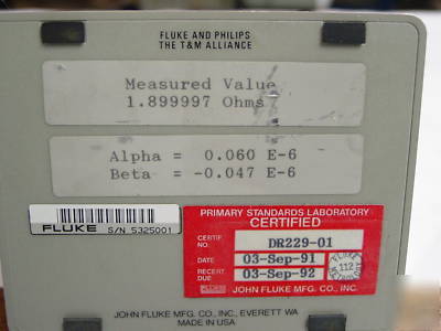 Fluke 742A -1.9 ohm resistance standard