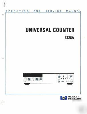 Hp 5328A universal counter op/service manual cd