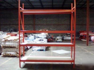 Pallet rack shelving boltless wide span med duty 2 x 8'