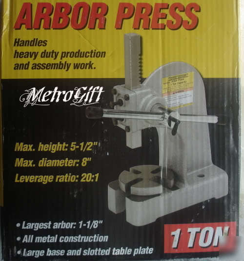 Production assembly 1 ton shop arbor press bearing gear