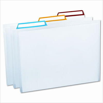 Secur-seal file folder, letter, assorted, 6/pack