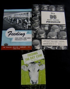 3 vintage dairy farming cow feeding brochures 1950S