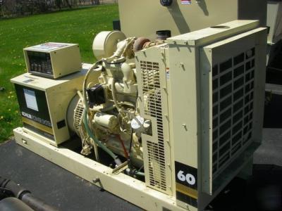 Commercial generator kohler john deere 60 kw w/ 2 tanks
