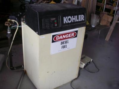 Commercial generator kohler john deere 60 kw w/ 2 tanks