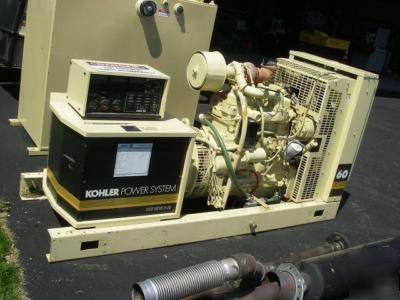 Commercial generator kohler john deere 60 kw w/ 2 tanks
