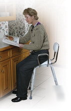 All purpose kitchen stool seat w/ adjustable arms drive