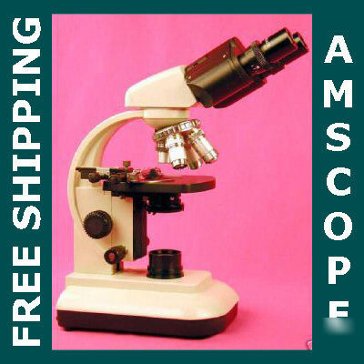 40X-1600X binocular biological compound microscope +box