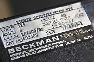 Beckman LS7500 ls 7500 liquid scintillation counter