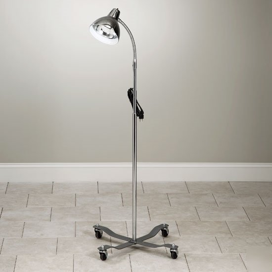 Clinton t-12 chrome gooseneck lamp w/ mobile base 60W