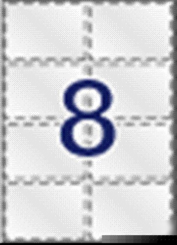 Die-cut self adhesive sticker labels 8 per A4 page 7165