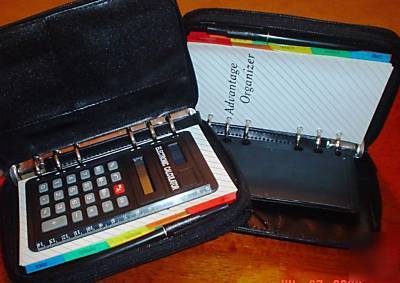 Personal planner organizer zipper binder & calculator