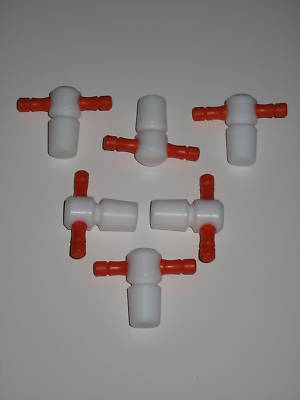 Stoppers, ptfe teflon, #13, kimble, lot of 6