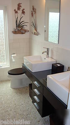 White rapids pebble tile 12