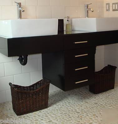 White rapids pebble tile 12