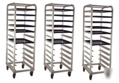 3 mobile platter racks meat bakery restaurant catering