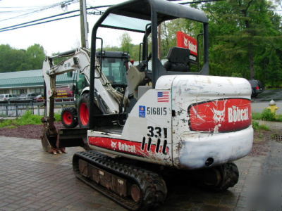 Bobcat 331 excavator kubota diesel rubber 
