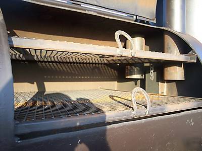 Custom bbq pit charcoal grill concession trailer mount