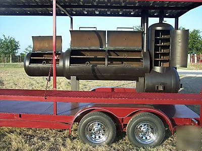 Custom bbq pit charcoal grill concession trailer mount
