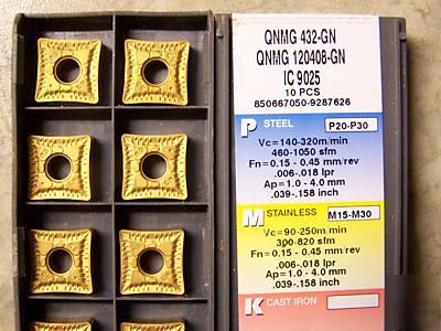 New 10 iscar qnmg 432-gn IC9025 carbide inserts $126
