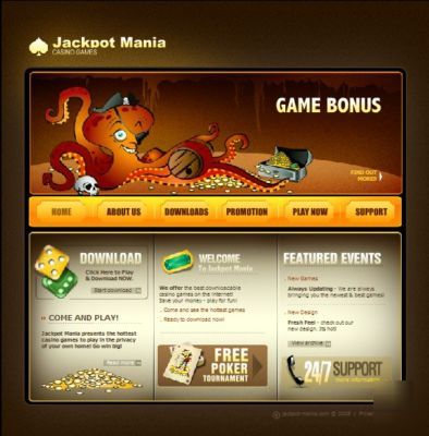 Original custom built flash casino games website
