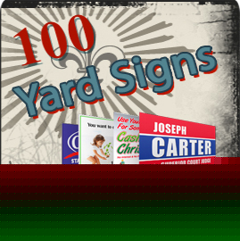 100 18X12 coroplast, yard signs, real estate signs 