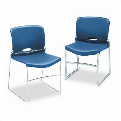 Hon olson stacker chair, navy, four/carton