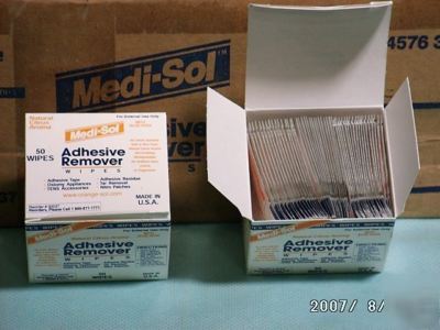 Medi-sol adhesive remover 50 ct wipe you get 200 wipes