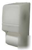 New white two roll standard tissue dispenser