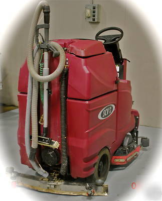 Powerboss SCV32 battery powered rider scrubber tennant