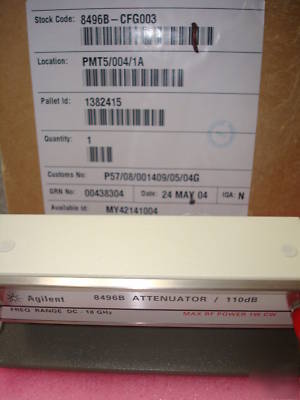  agilent manual step attenuator 8496B-CFG003