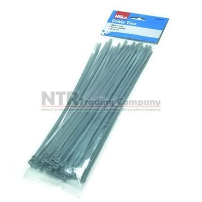 100 pc x 4.8 x 250MM quality grey cable ties - cabling