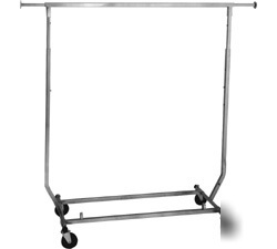 Collapsible garment rack rolling clothing rack cr-swf
