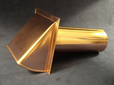 Hand crafted copper dryer vent hood with damper 4