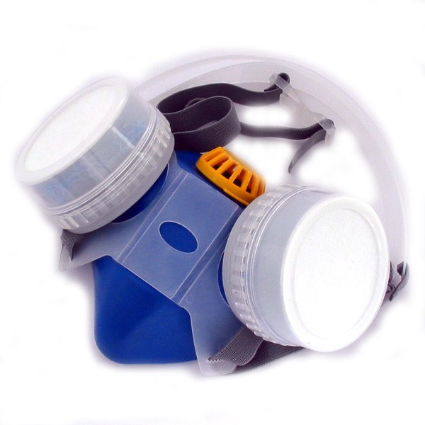 Paint spray respiratory dual cartridge face gas mask
